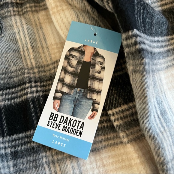 NWT BB Dakota by Steve Madden Ladies Boxy Shacket Size Large - Picture 7 of 11